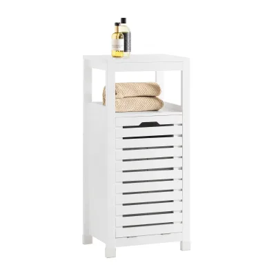 Armoire à linge blanche avec sac pliable