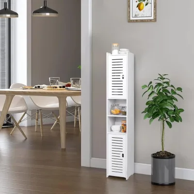 Armoire colonne de salle de bain blanche à poser – image 2