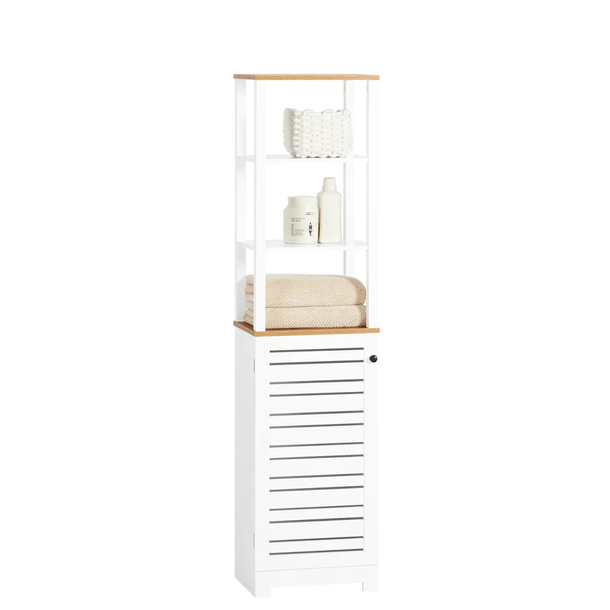 Armoire haute de salle de bain, 3 niches ouvertes