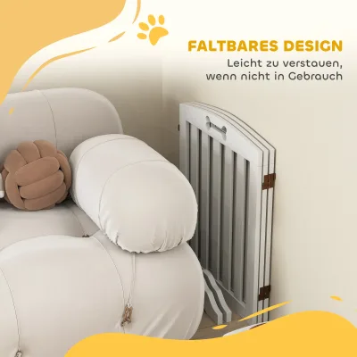 Barrière pliable pour chien en bois, 3 pièces – image 2