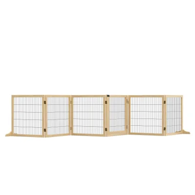 Barrière pliable pour chien en bois de pin