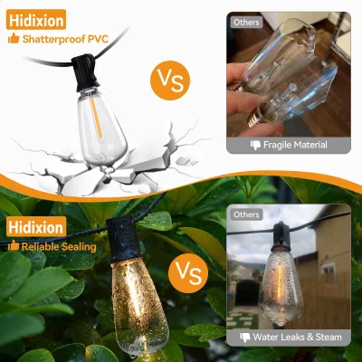 Guirlande lumineuse rétro de 50 ampoules – image 3