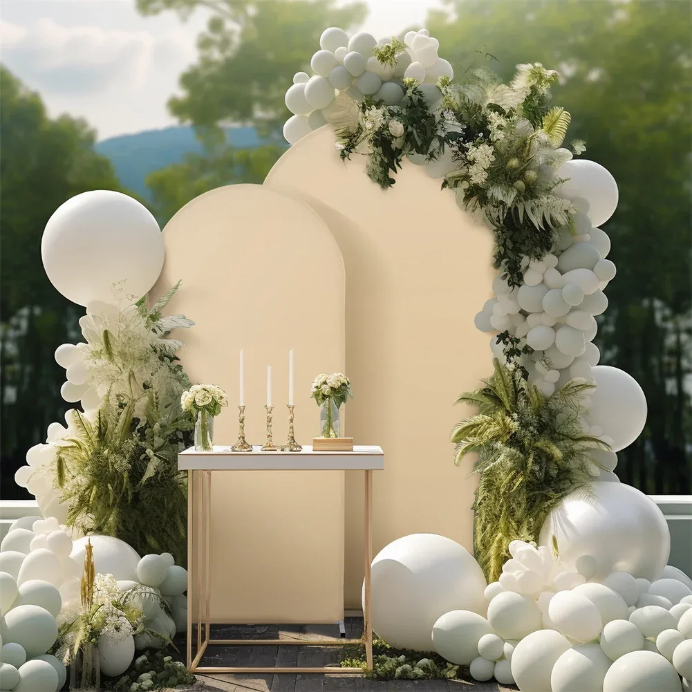Housse d'arche de mariage champagne élastique