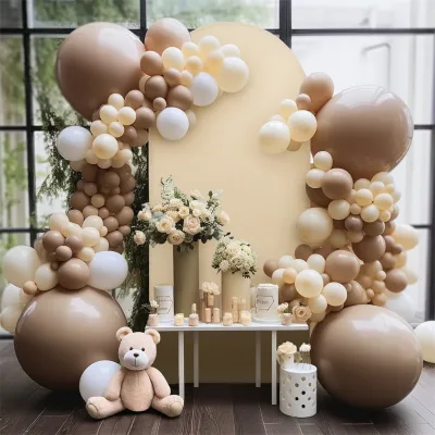 Housse d'arche de mariage champagne élastique – image 2