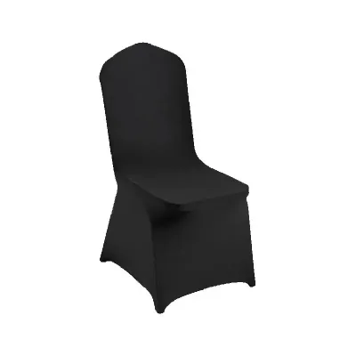 Housses de chaise noires extensibles, lot de 50