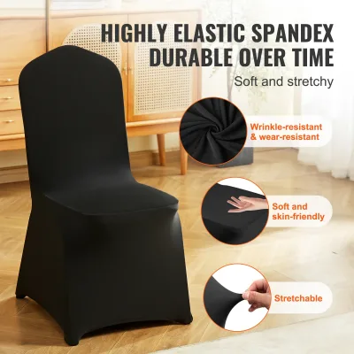 Housses de chaise noires extensibles, lot de 50 – image 2
