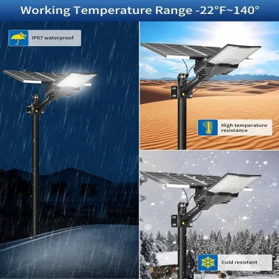 Lampe solaire de rue avec télécommande – image 2