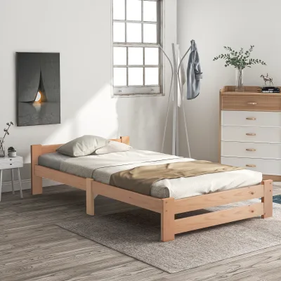 Lit futon en bois massif 90 × 200 cm – image 3