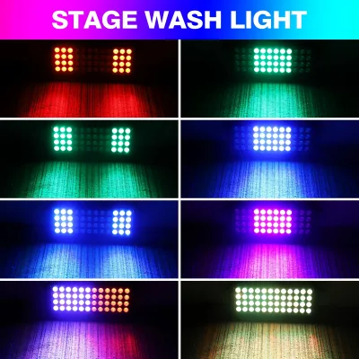 Lot de 2 projecteurs LED RVB noirs pour scène – image 3