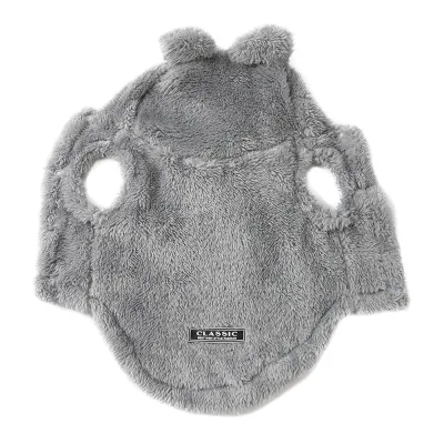 Manteau à capuche en polaire douce pour chien – image 2