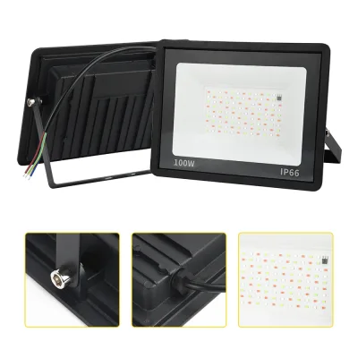 Projecteur LED RVB noir en aluminium – image 2