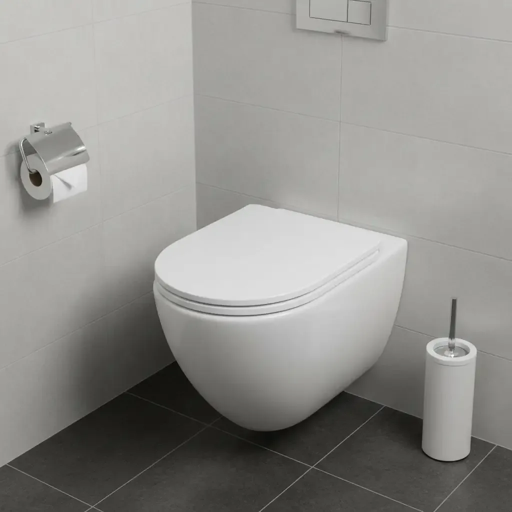 Siège de toilette blanc en duroplast