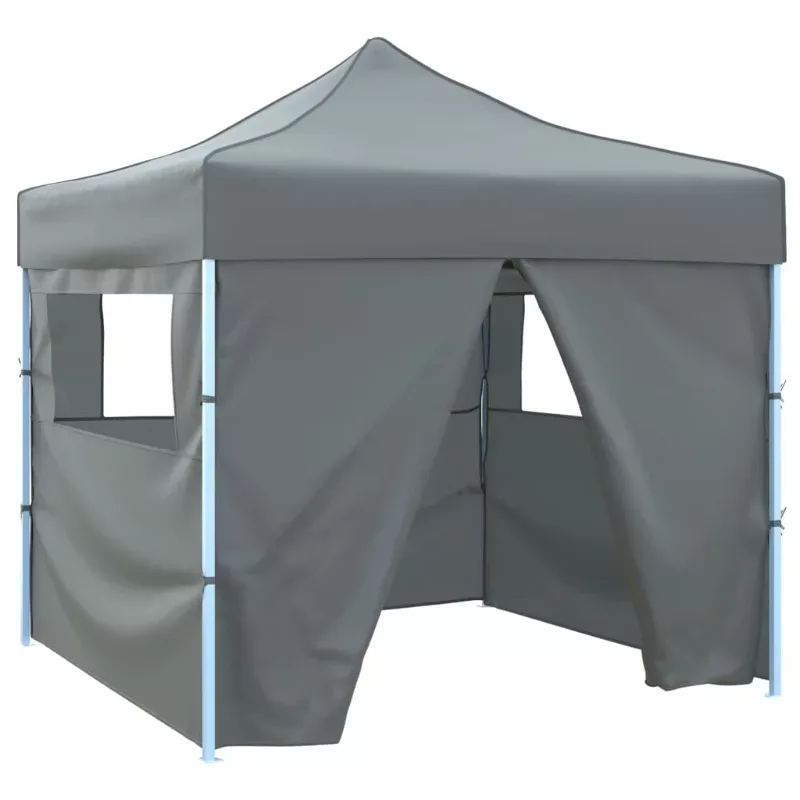 Tente de réception pliante anthracite 3 × 3 m