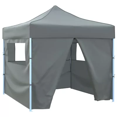 Tente de réception pliante anthracite 3 × 3 m