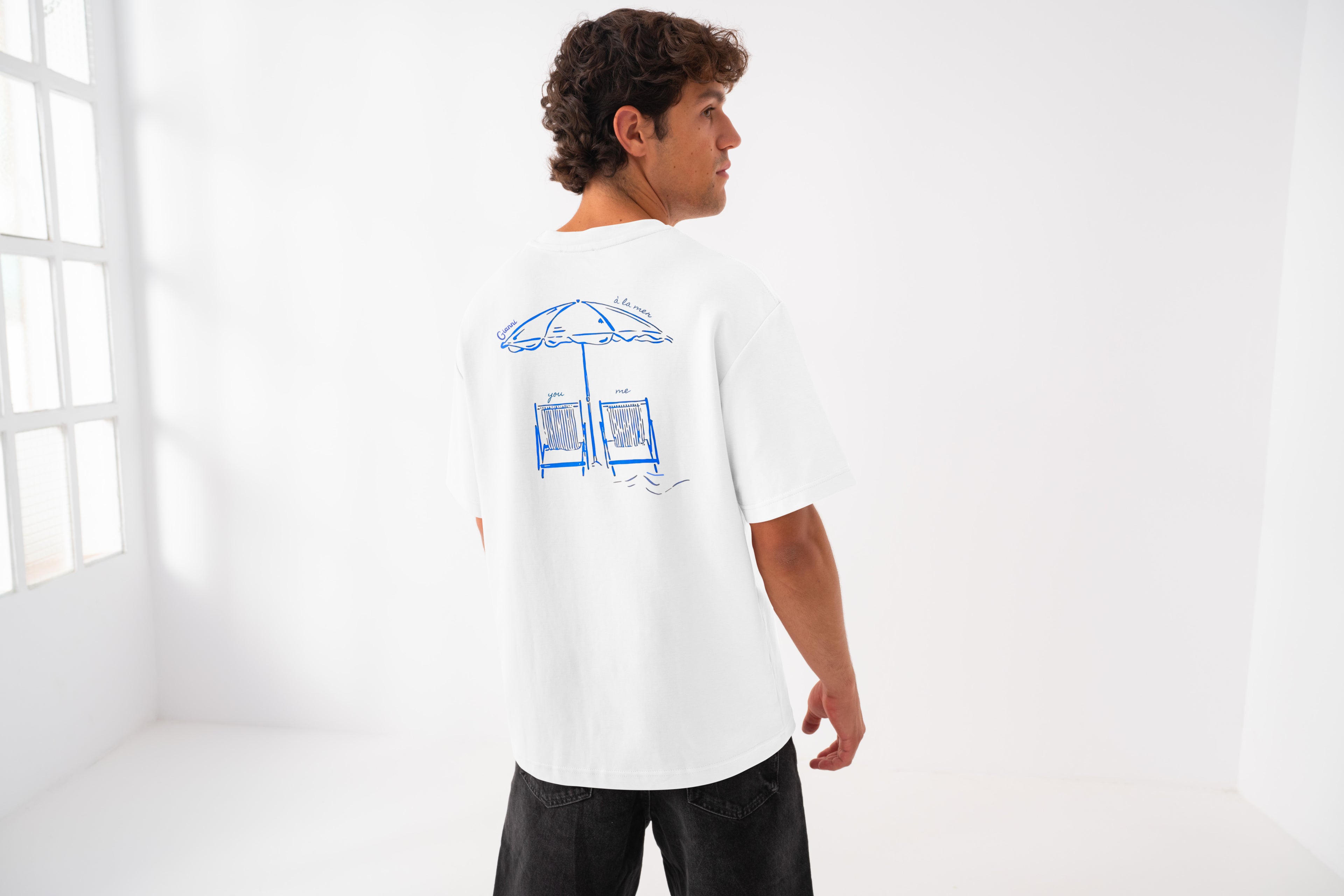 T-shirt oversize coton bio - À la mer