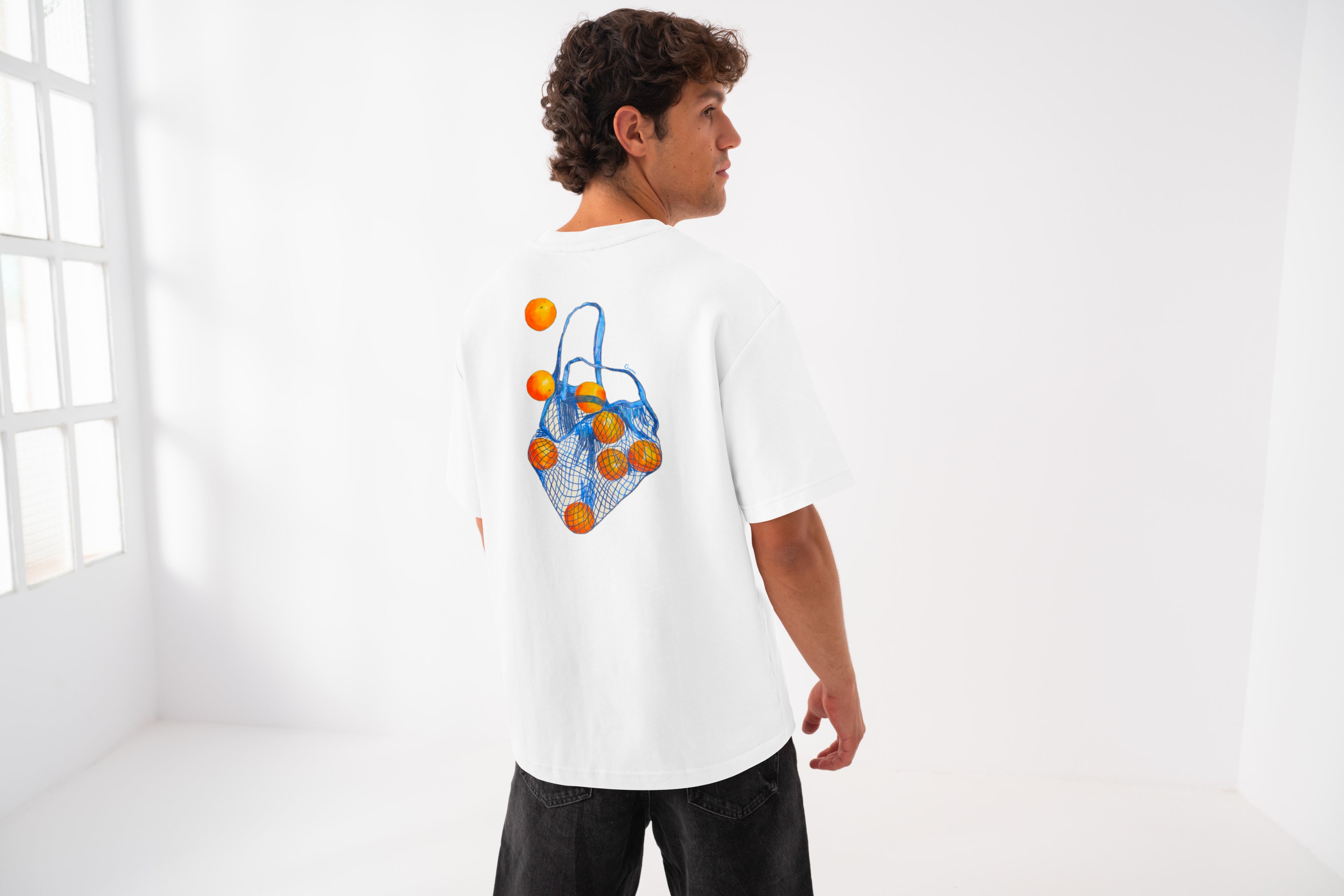 T-shirt oversize coton bio - Au marché
