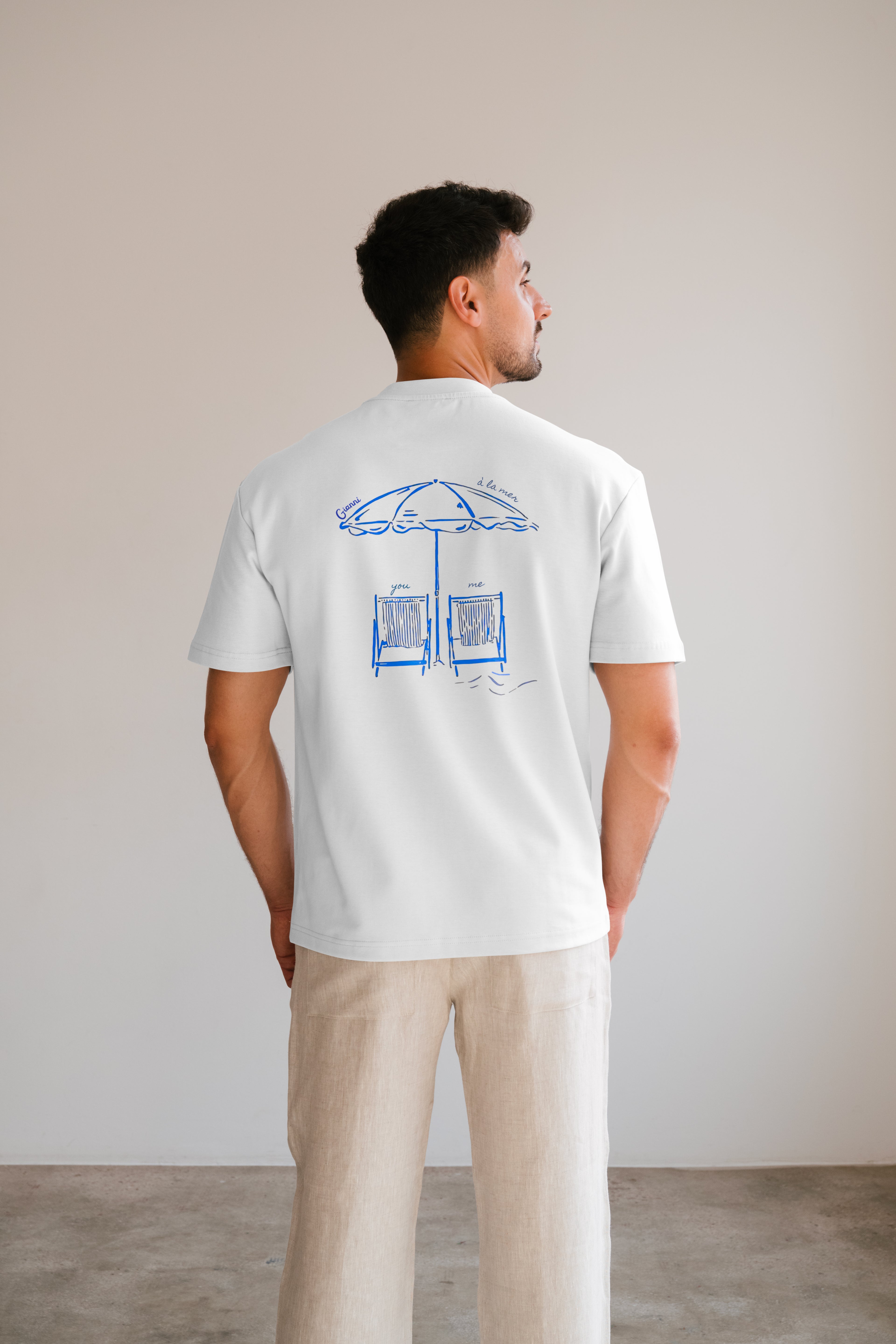 T-shirt oversize coton bio - À la mer