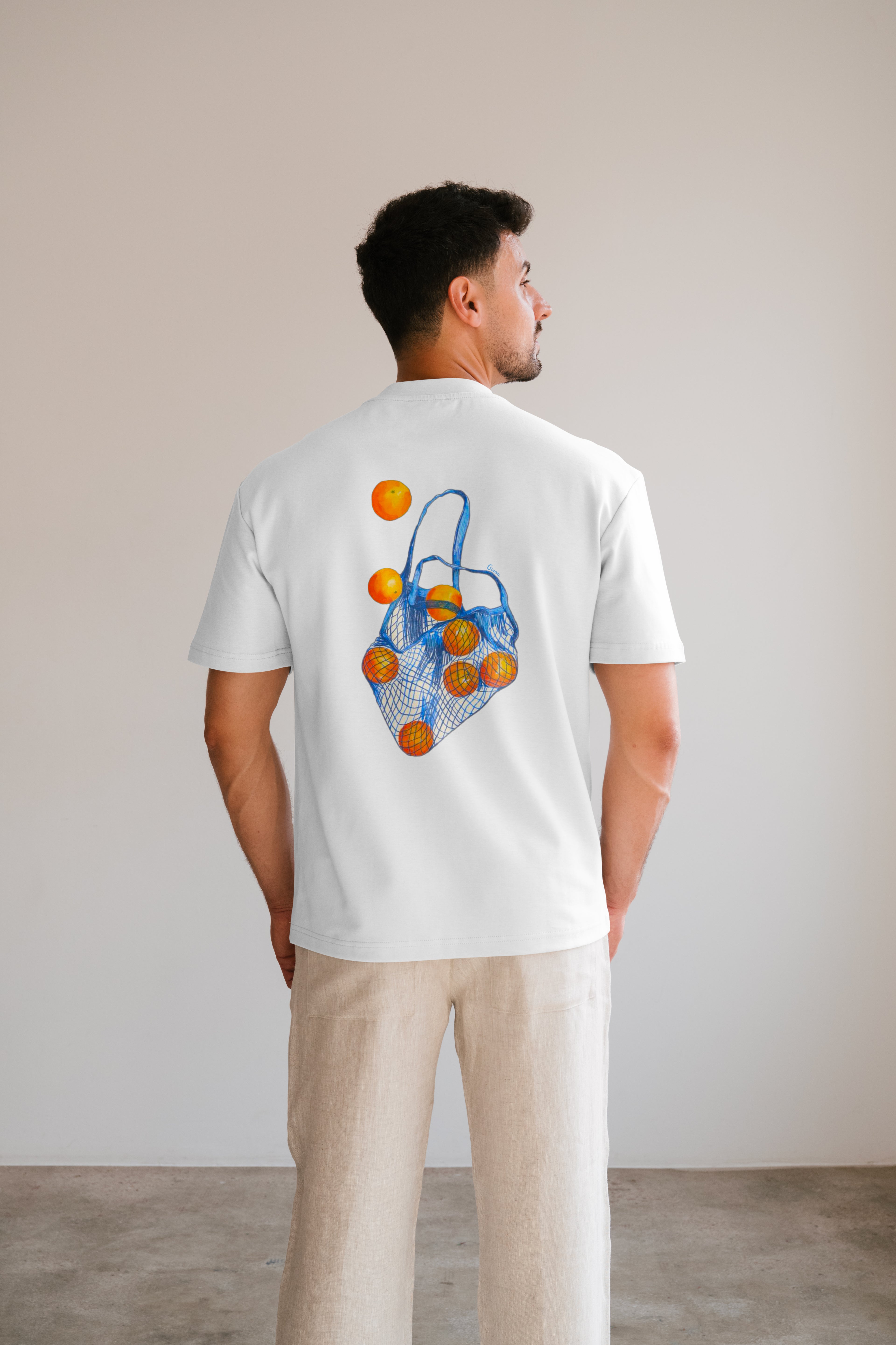 T-shirt oversize coton bio - Au marché