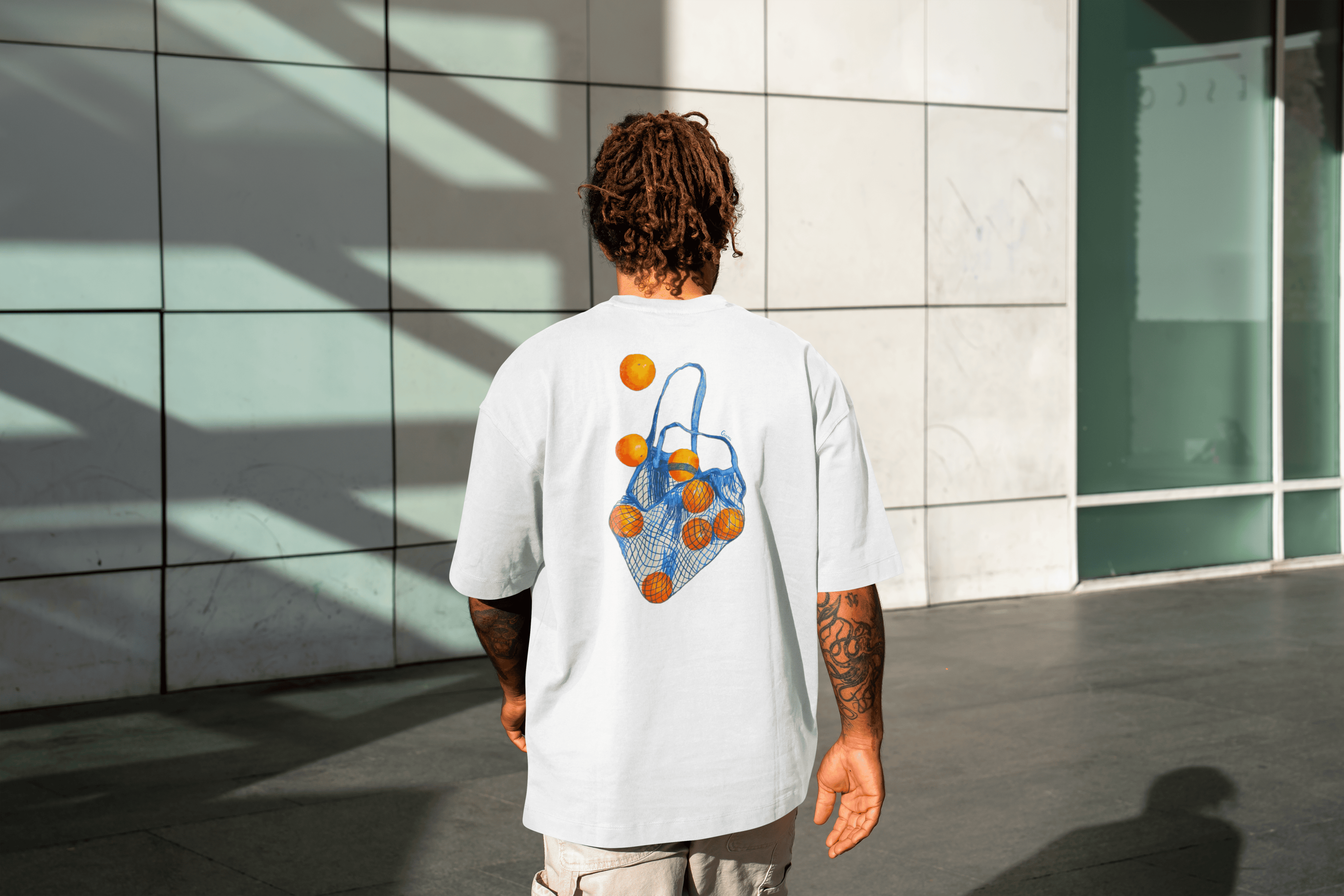 T-shirt oversize coton bio - Au marché